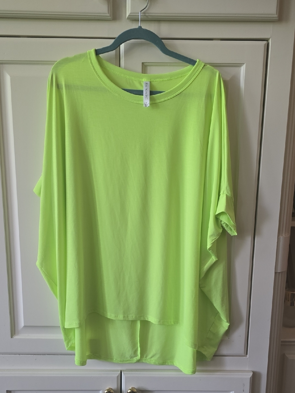 Neon Lime Relaxed Women's Tunic Top